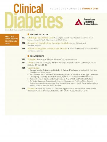 Clinical Diabetes cover