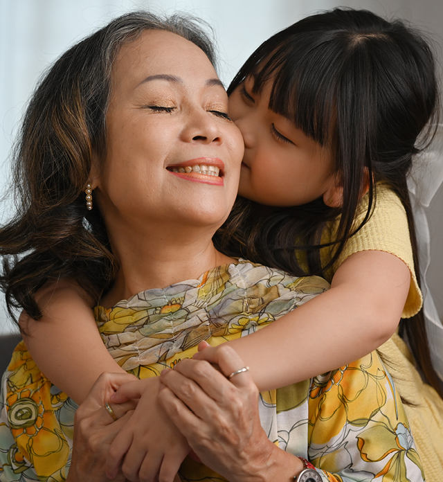 Mother and Daughter Hugging