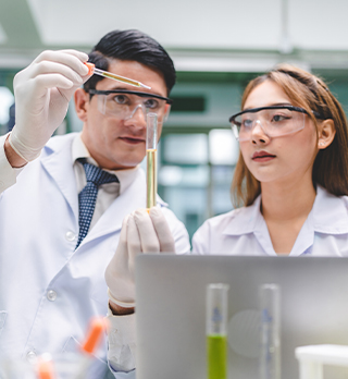 Scientists in research lab