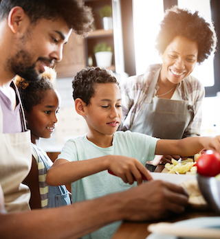 Family Cooking Together