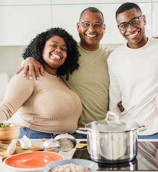 Family Cooking Together