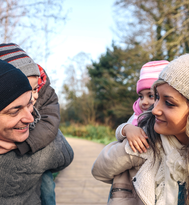 Family walking together