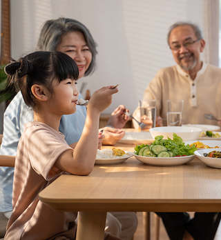 Family at table